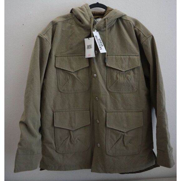 BDG x Urban Outfitters Men's Sz S Taupe Quilted Solid Lined Shirt Jacket - Picture 1 of 14